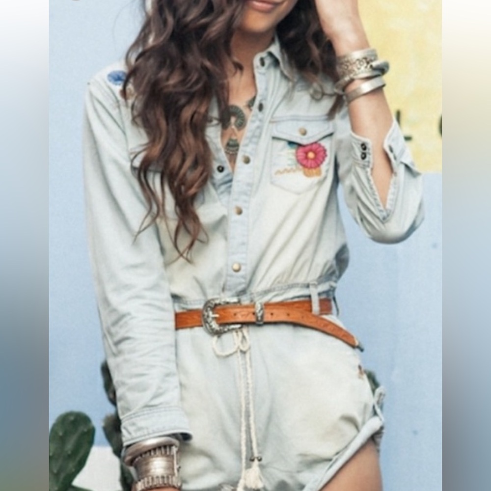 Spell And The Gypsy Embroidered Route 66 Romper size XS